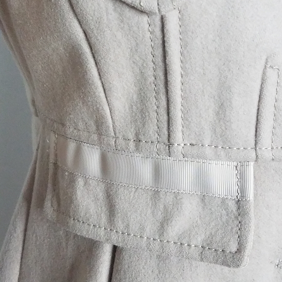 Kenneth Cole Cream Wool Blend Peacoat 2P - Picture 3 of 9